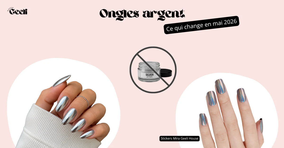 ongles argent geeli house