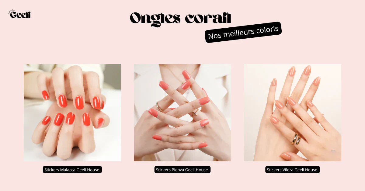 ongles corail geeli house