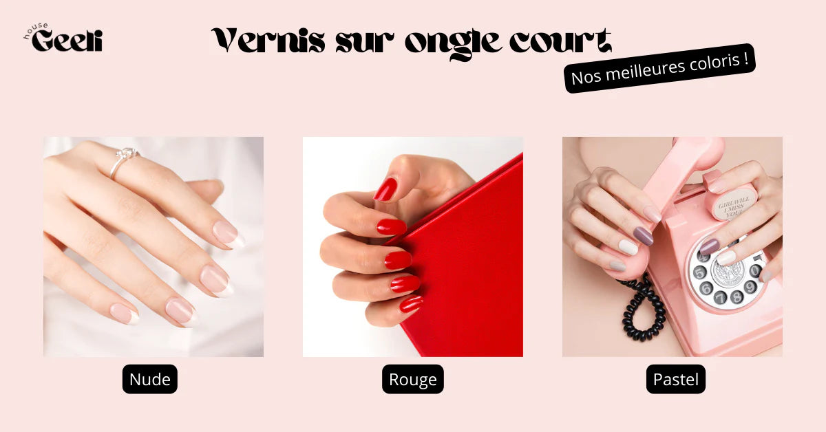 bannière vernis ongle court geeli house