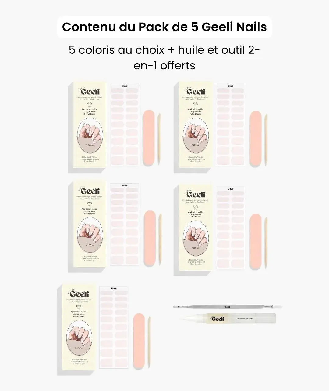 Pack Geeli Days de 5 Geeli Nails