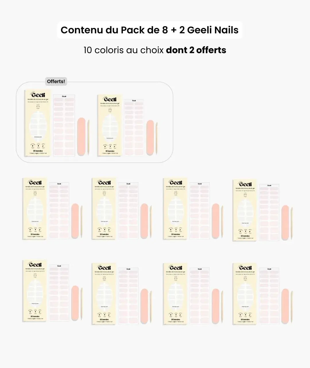 Pack French Days de 8 + 2 Coloris Offerts