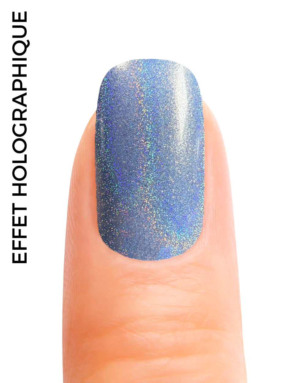 Stickers ongles en gel Dravena Geeli House bleu profond à reflets holographiques