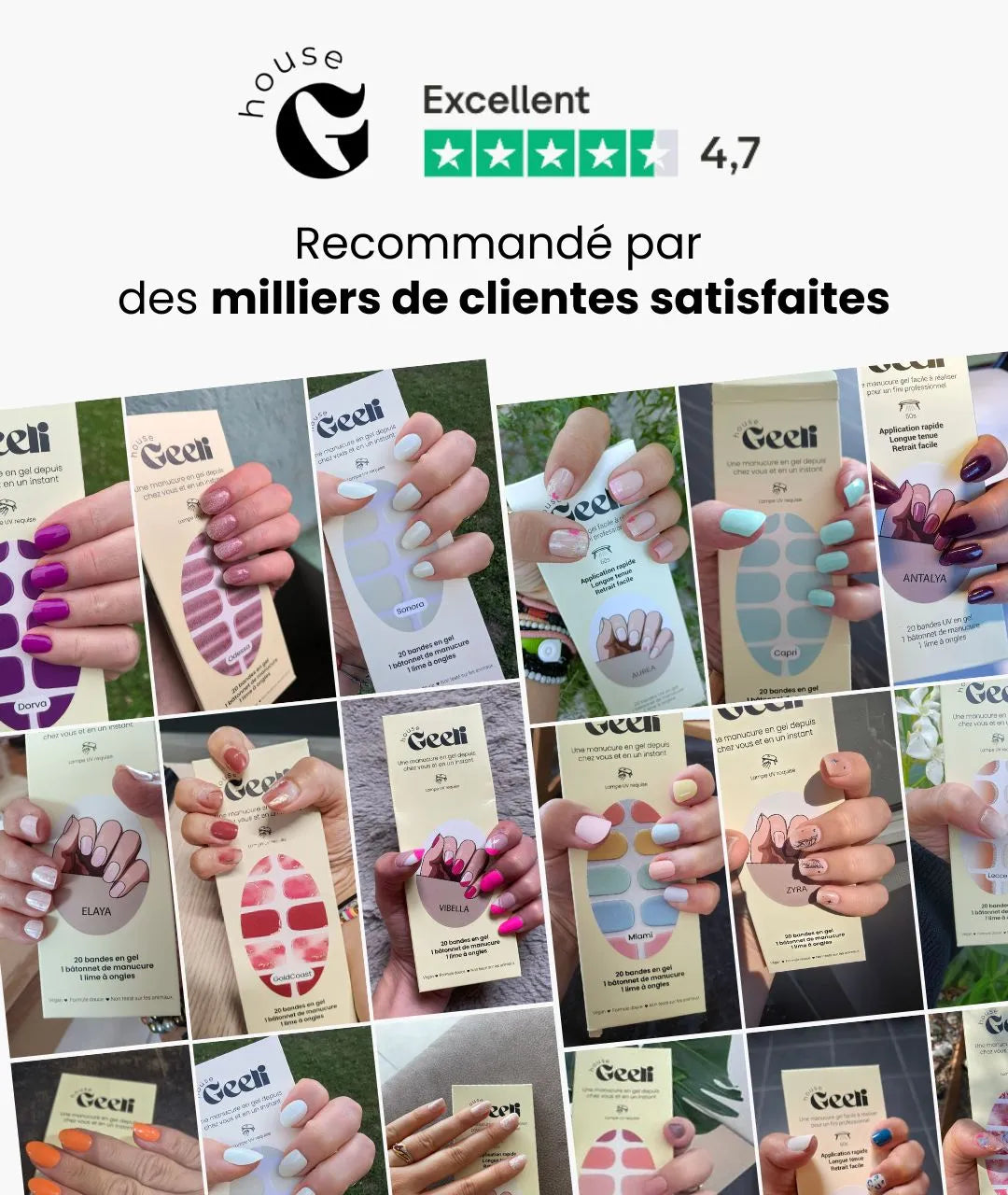 Pack de 3 Geeli Nails