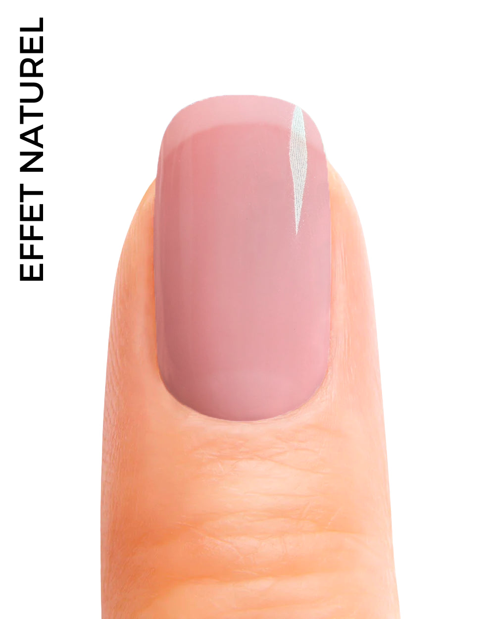 Stickers ongles en gel Nalya vieux rose naturel légèrement transparent