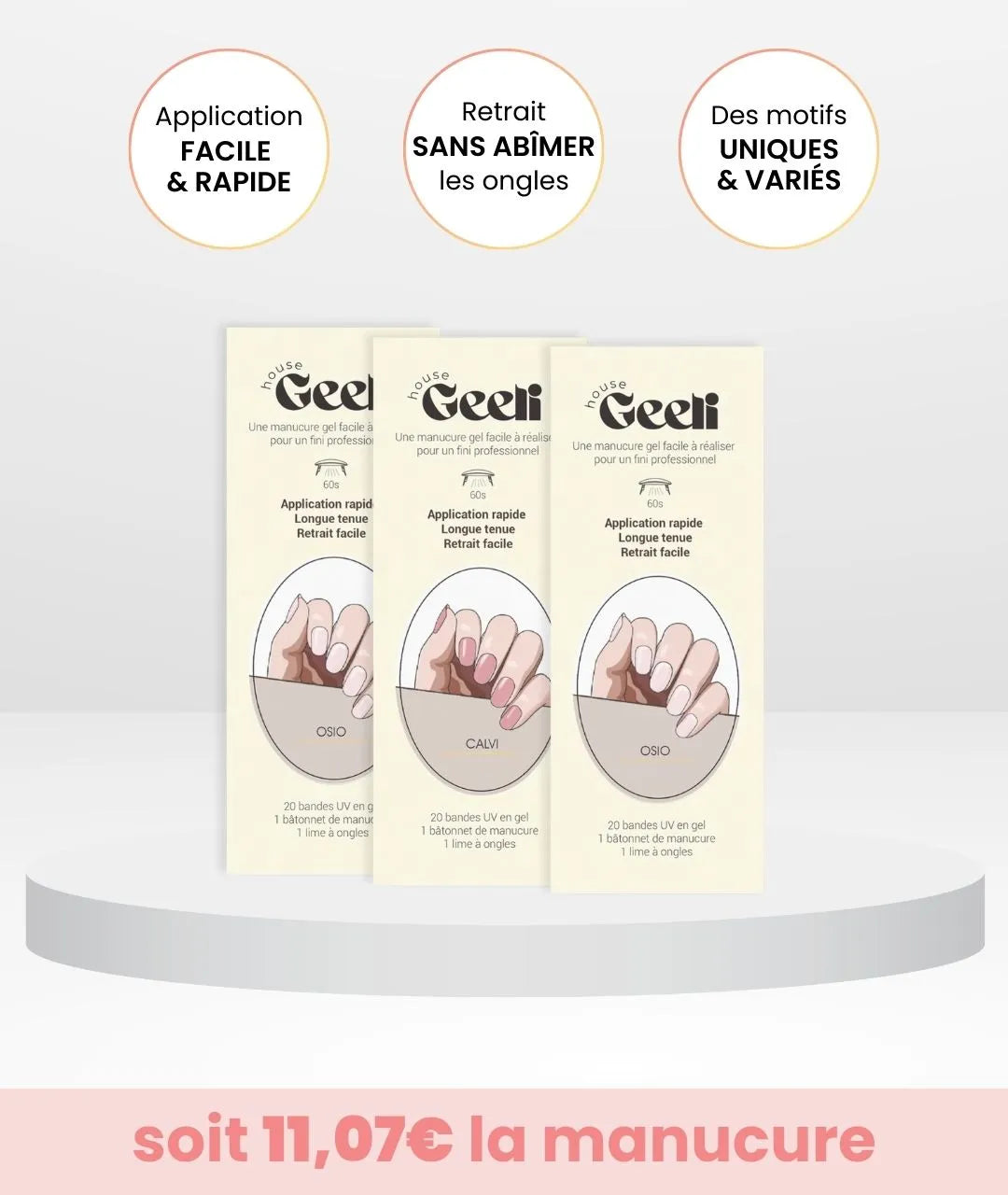 Pack de 3 Geeli Nails