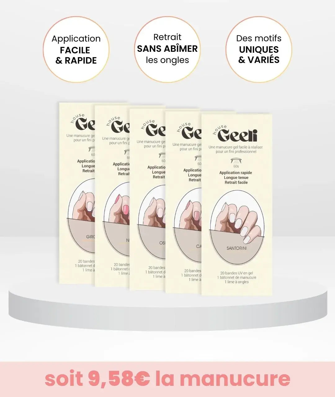 Pack de 5 Geeli Nails