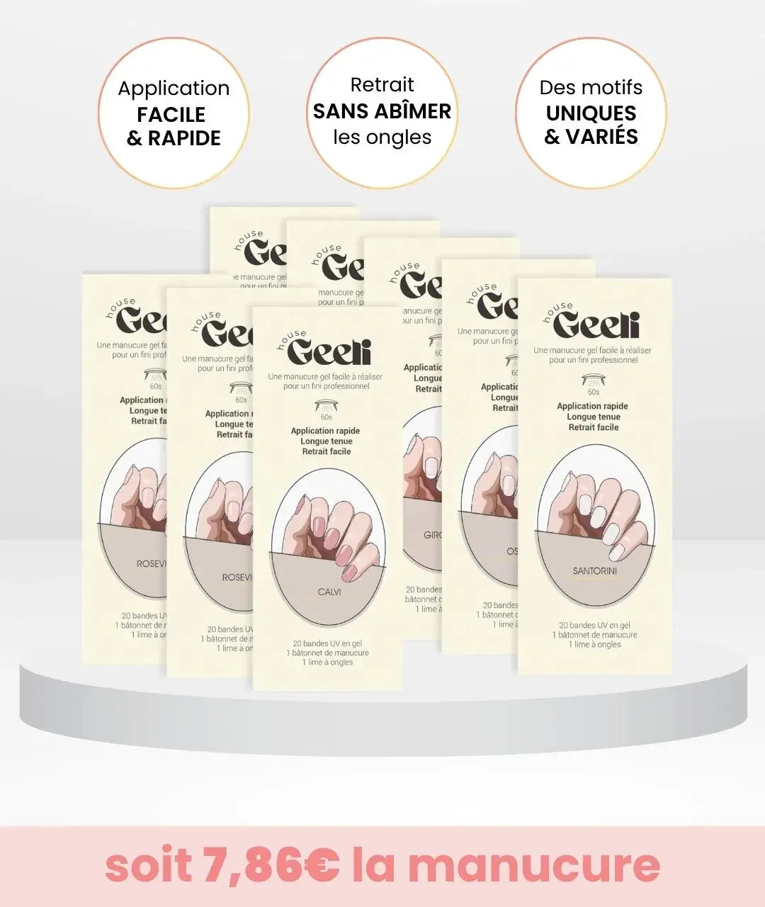 Pack de 8 Geeli Nails