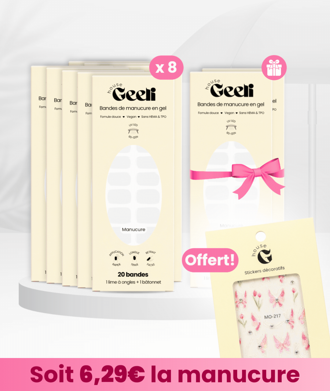 Pack Soldes de 8 + 2 + Stickers décoratif offert