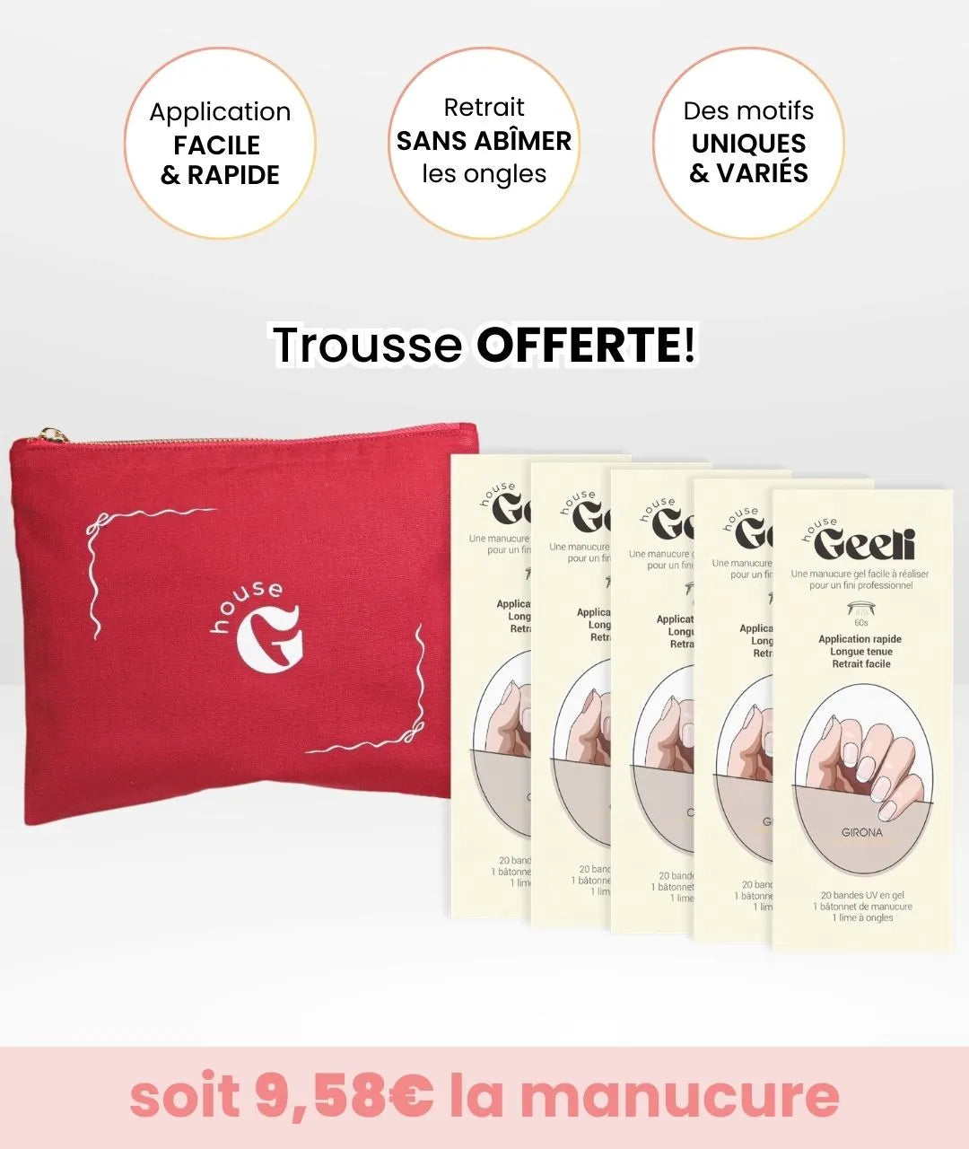 Pack de 5 Geeli Nails