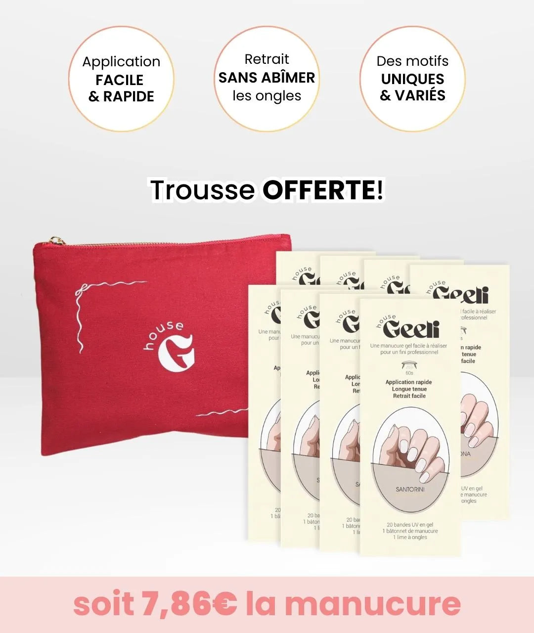 Pack de 8 Geeli Nails