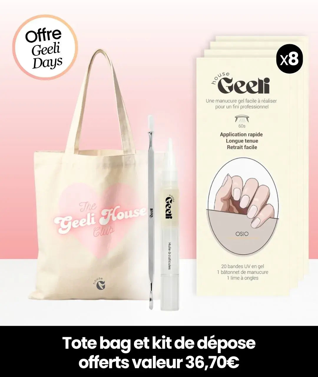 Pack Geeli Days de 8 Geeli Nails