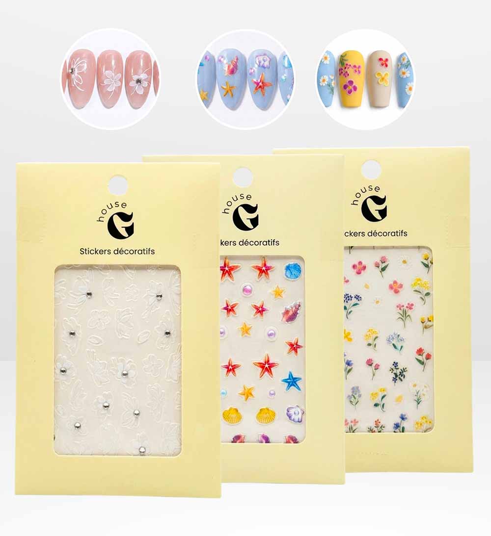 Pack de 3 stickers d'été à coller