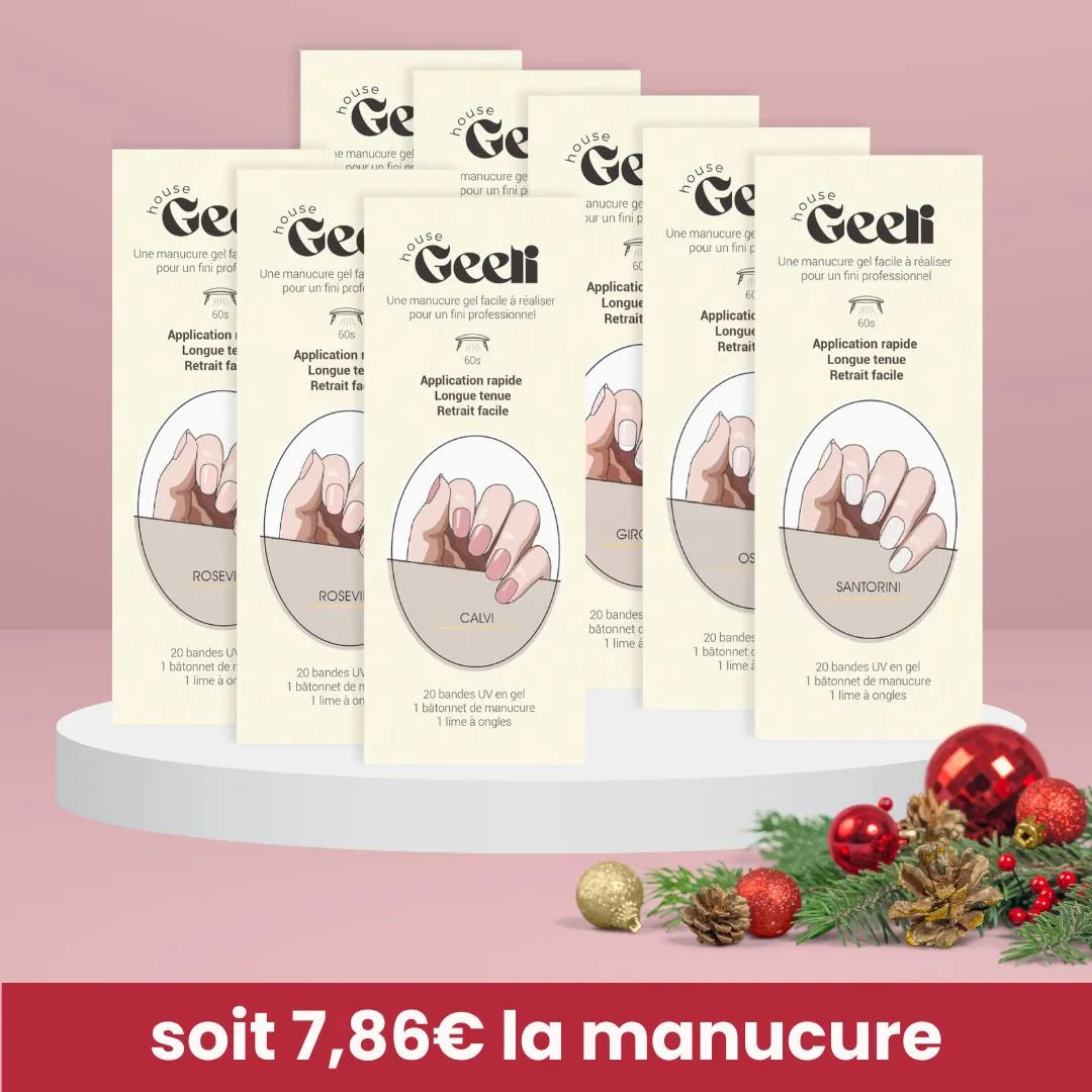 Pack de Noël de 8 Geeli Nails