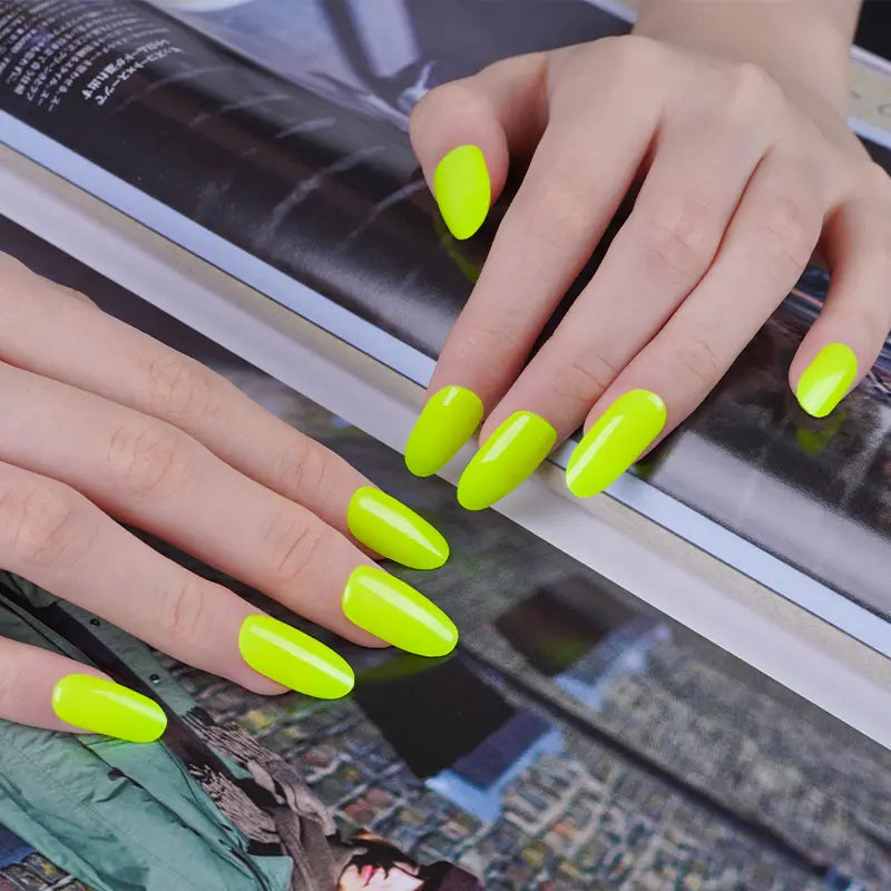 Stickers ongles en gel Neovia Geeli House jaune fluo pour une manucure en gel estivale, lumineuse et pleine d’énergie