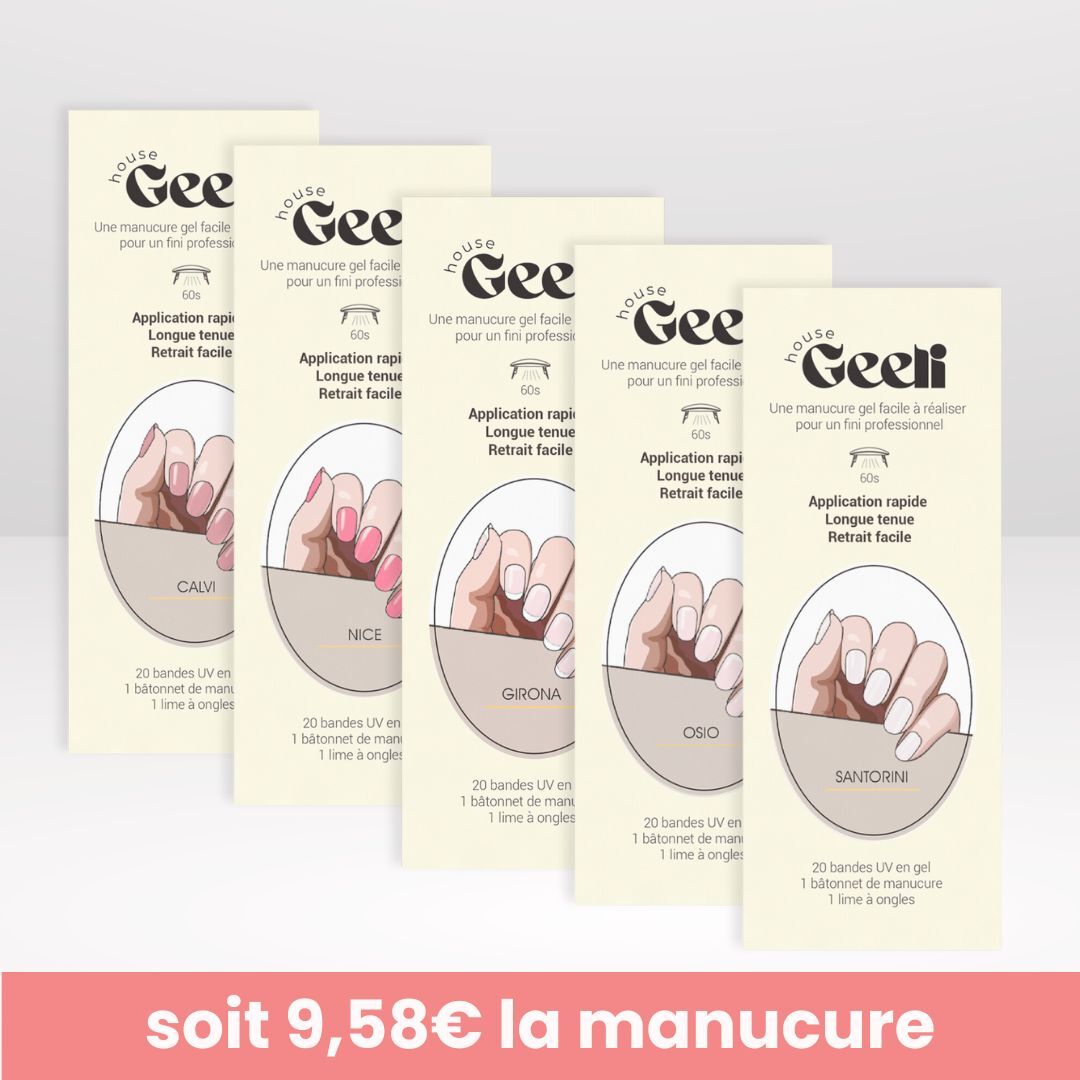 Pack de 5 Geeli Nails