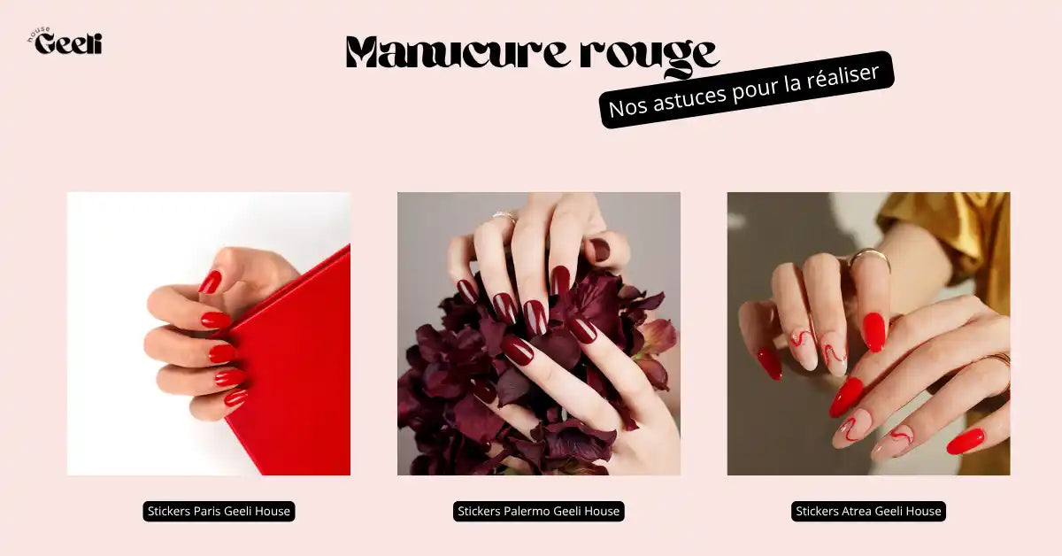 manucure rouge ongle gel