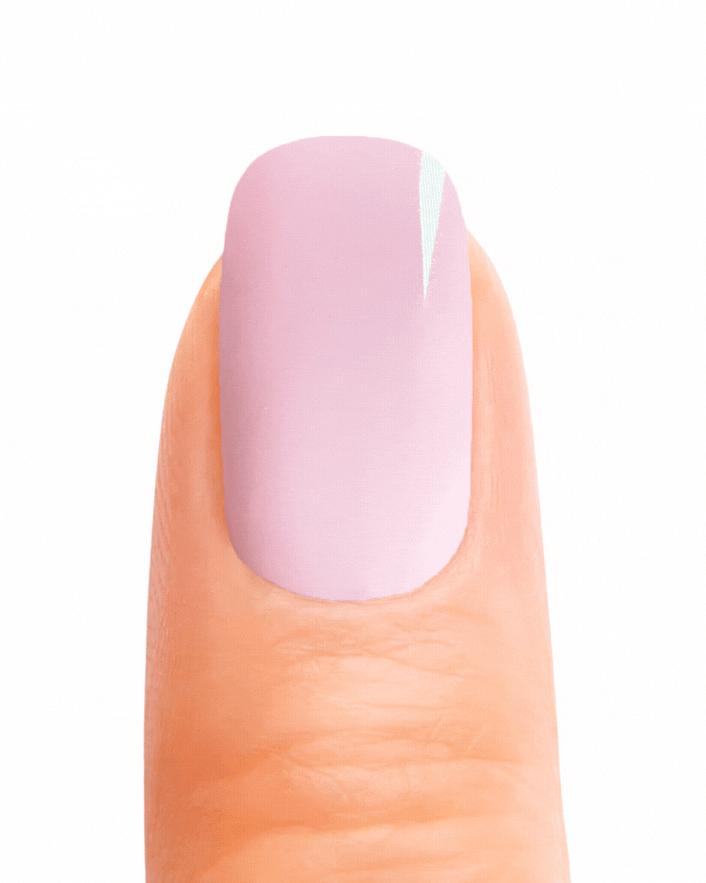 Stickers ongles en gel rose clair avec effet marbré et liseret pailleté