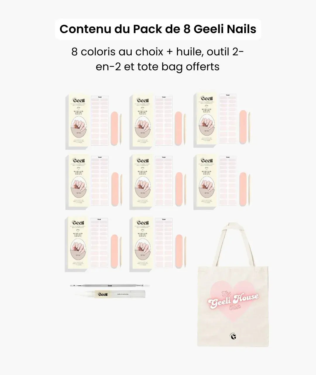 Pack Geeli Days de 8 Geeli Nails