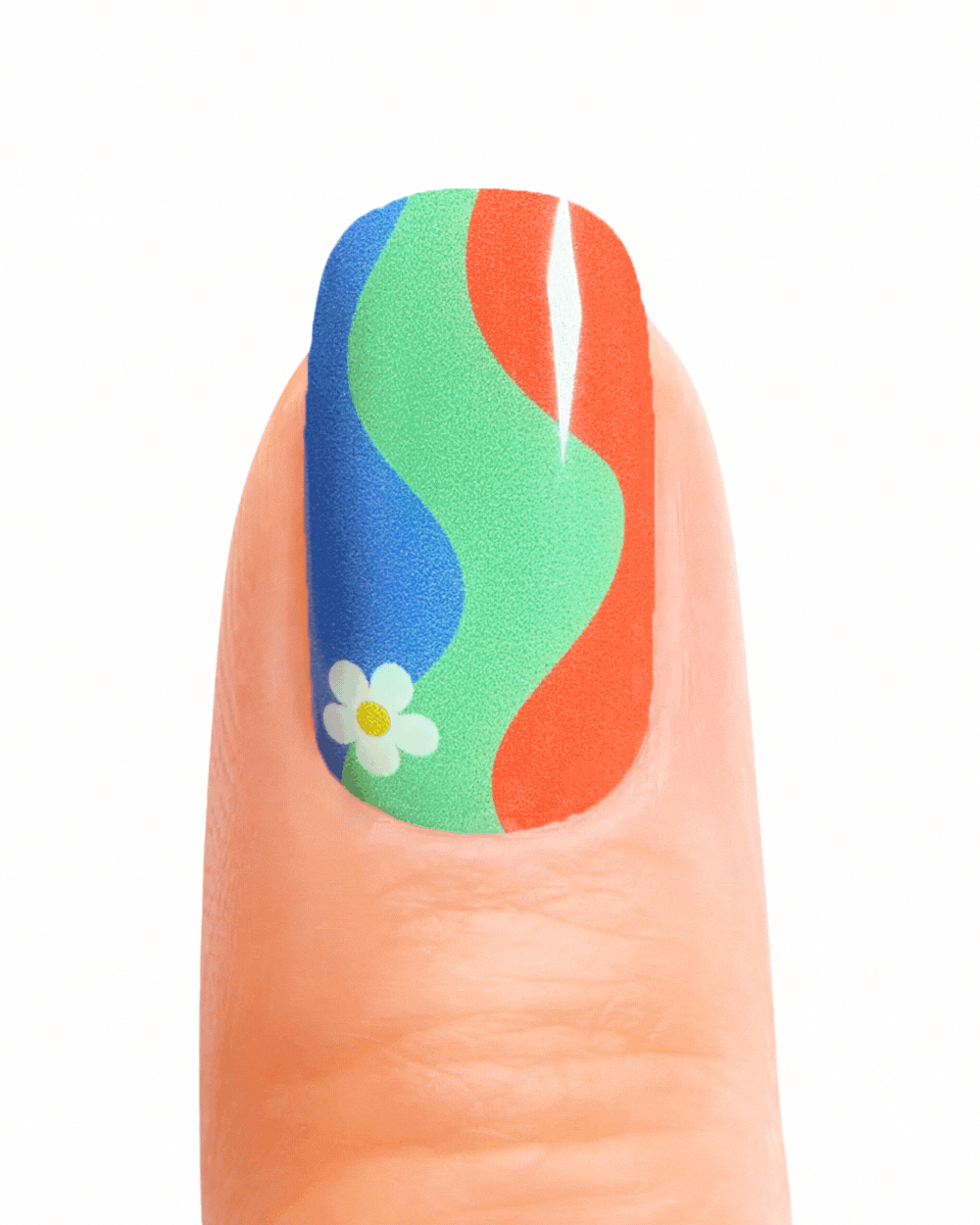 Stickers ongles en gel Jardenia Geeli House avec lignes colorées et fleur stylisée