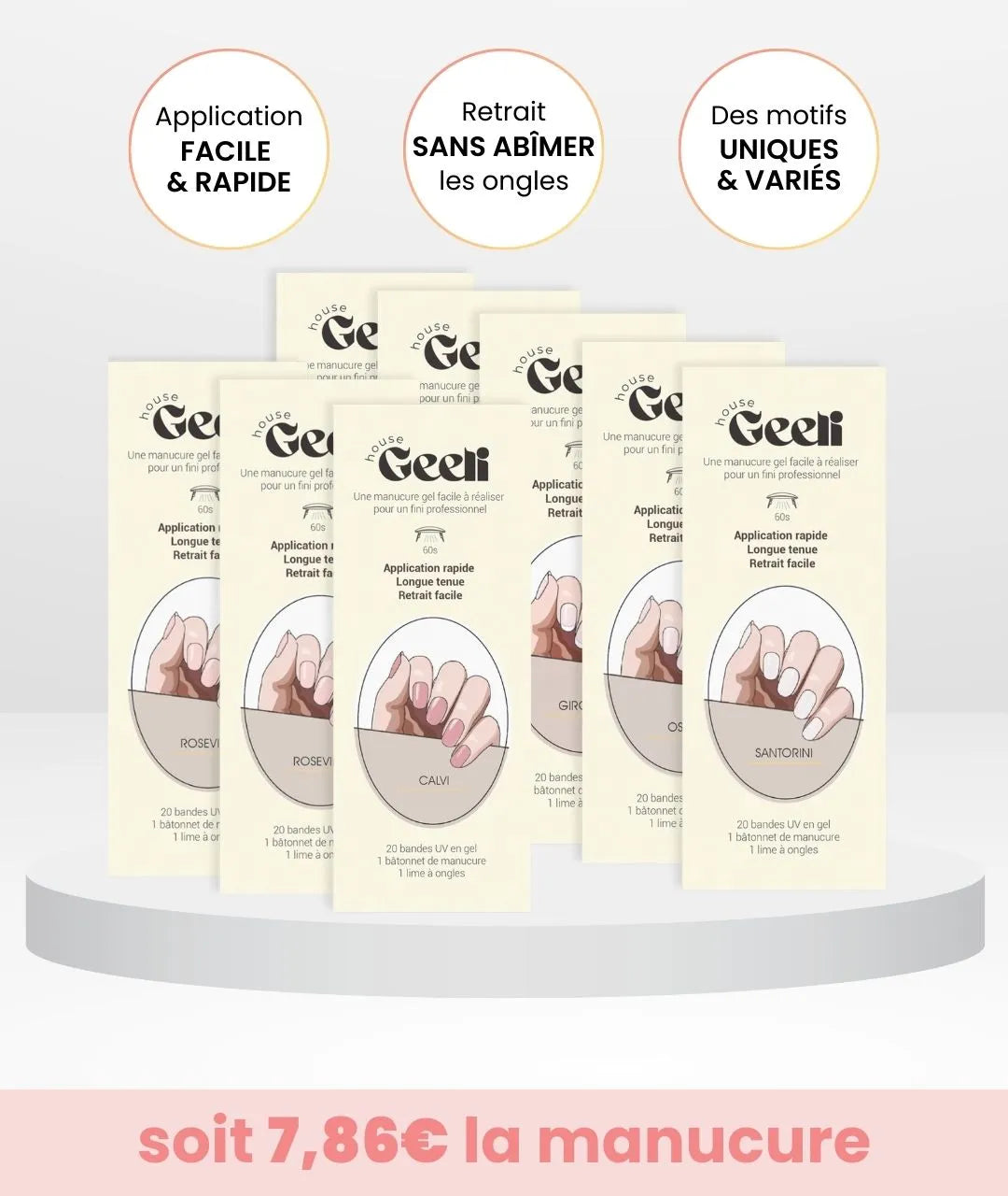 Pack de 8 Geeli Nails