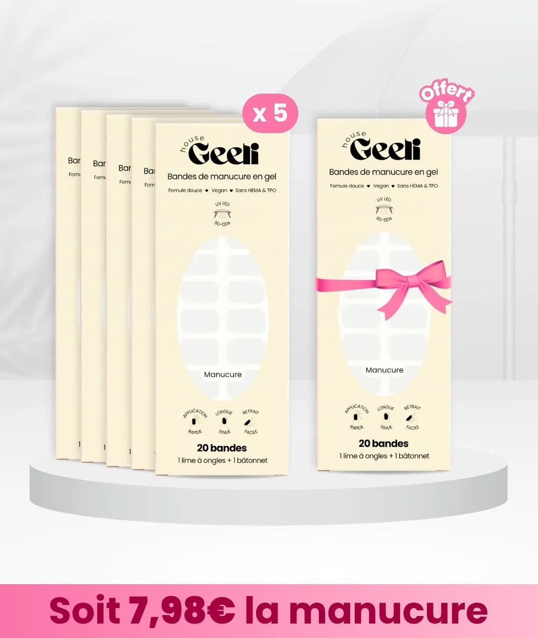 Pack Soldes de 5 + 1 Geeli Nails