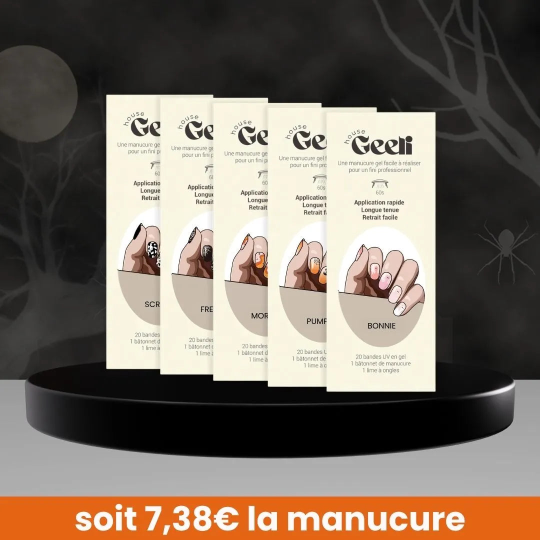 Pack Halloween de 5 Geeli Nails