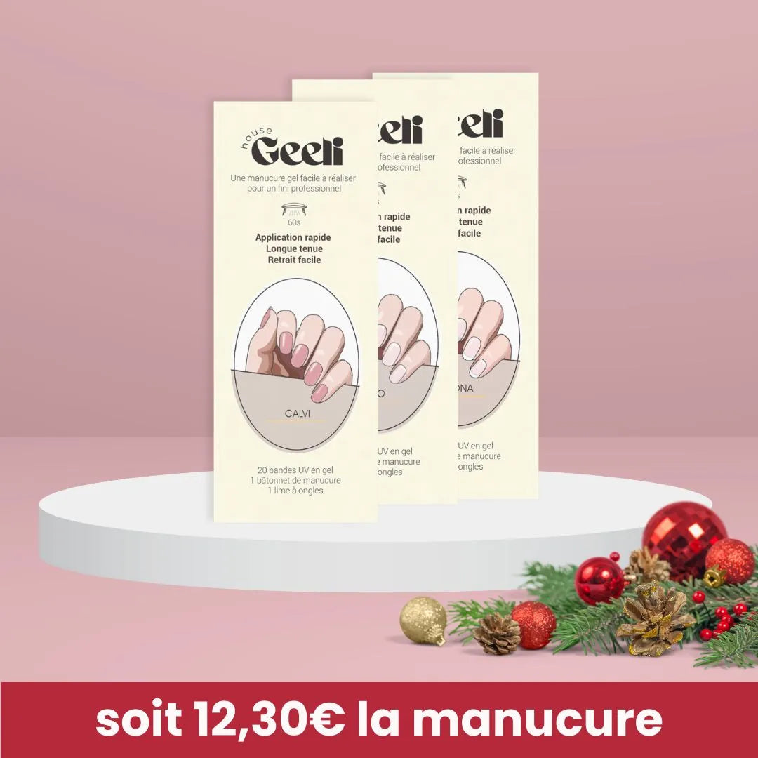 Pack de Noël de 3 Geeli Nails