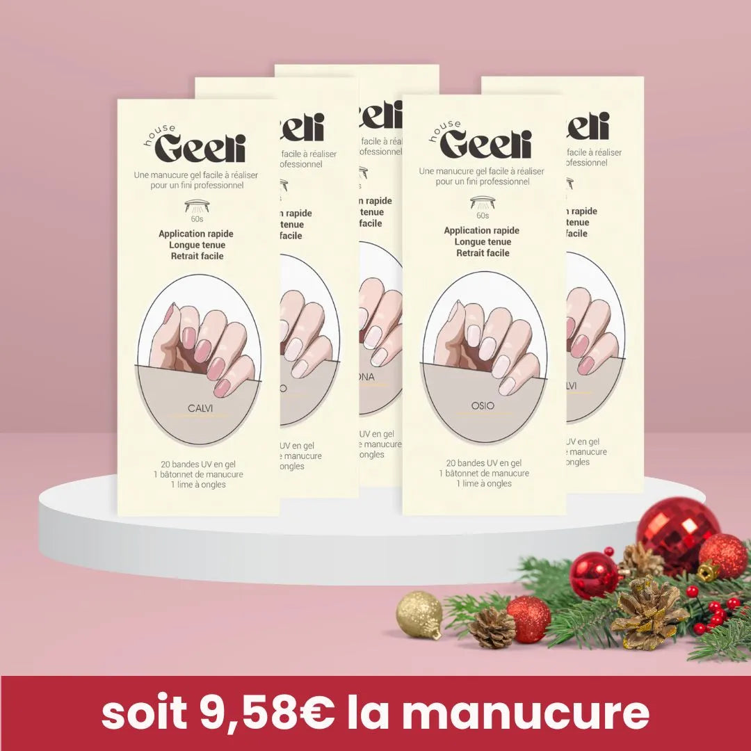 Pack de Noël de 5 Geeli Nails