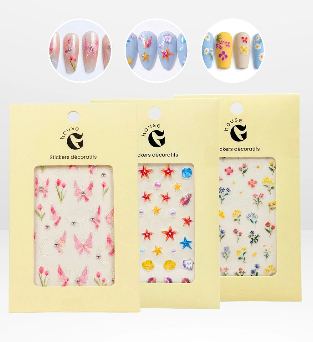 Pack de 3 stickers d'été à coller