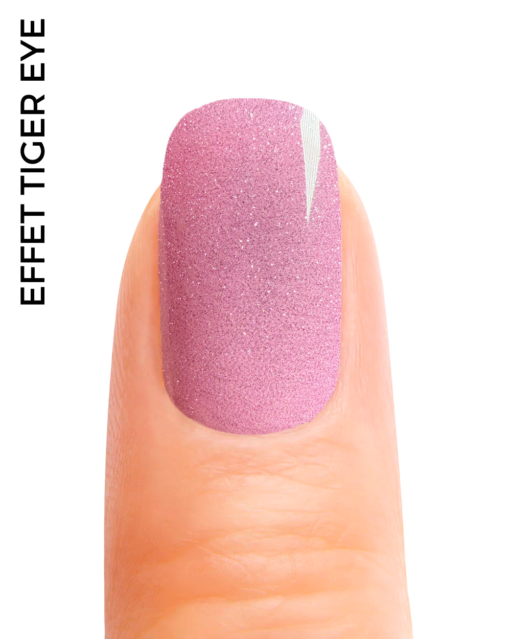 Stickers ongles en gel Solinka Geeli House rose transparent avec paillettes argentées fines