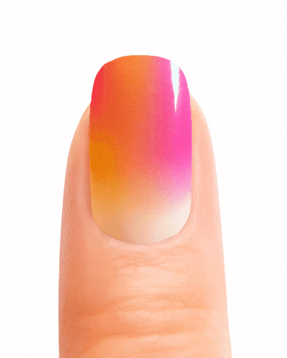 Stickers ongles en gel Aloha Geeli House avec dégradé rose orange et fleur d’hibiscus