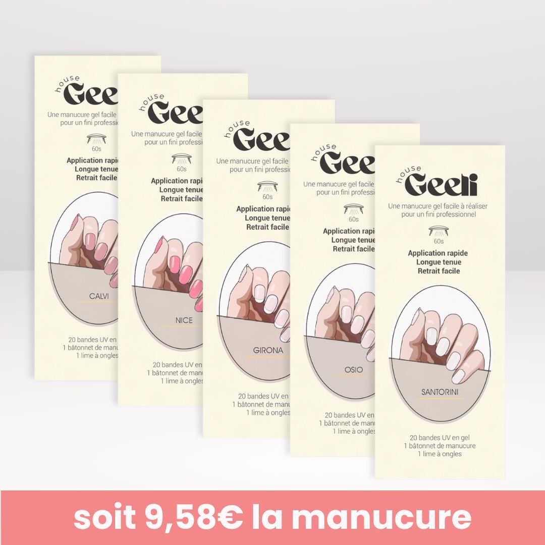 Pack de 5 Geeli Nails