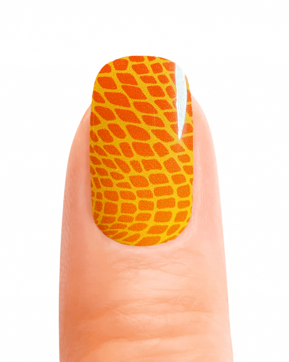 Stickers ongles en gel Sabia Geeli House avec motif orange texturé, effet eau et étoile de mer